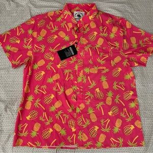 NWT Savage Tacticians Co. SAVTACTropic Like Its Hot Button Down, 2XL